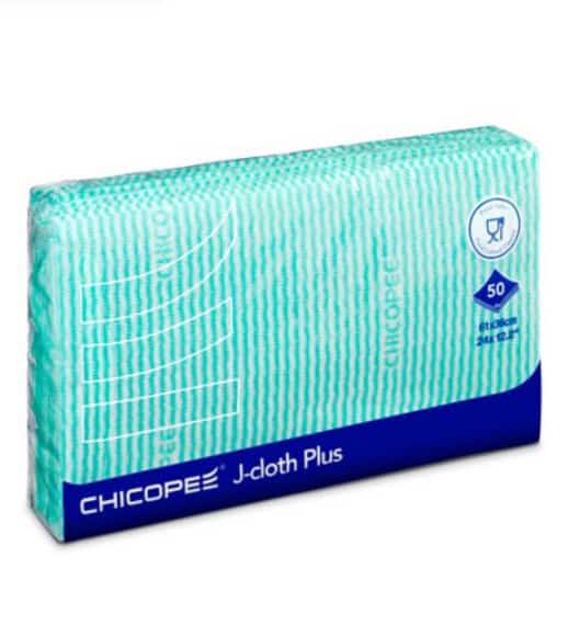 Chicopee J-Cloth Plus Cleaning Wipes – Pack of 50 - Green