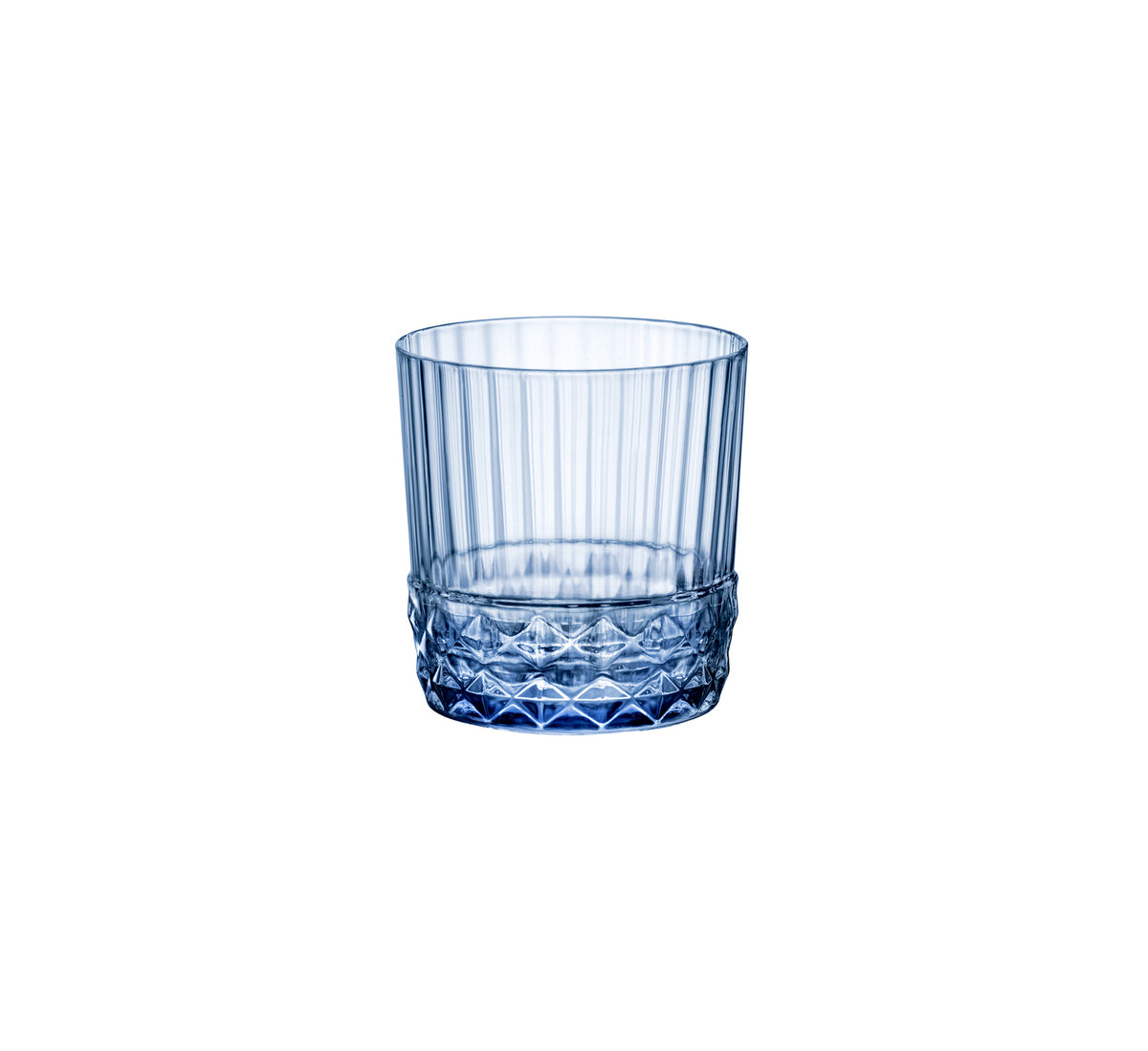 Bormioli Rocco America '20s Sapphire Blue Double Old Fashioned Glass 370ml – BR1.22152