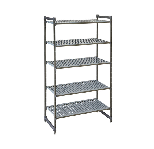 Cambro BSV0006 Basics Vented Shelving Starter Unit – 5 Tier