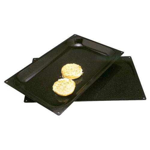 Cater Ace Baking Tray Enamelled (535 x 325 x 10mm, Black) by Cater Ace  Commercial catering equipment