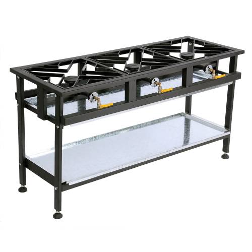 Commercial Gas Boiling Table - 3 Burner (Straight)