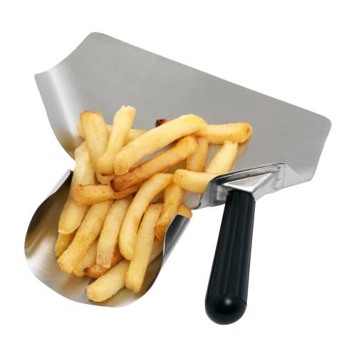 Chip Bagging Scoop - Stainless Steel - 190 x 200mm