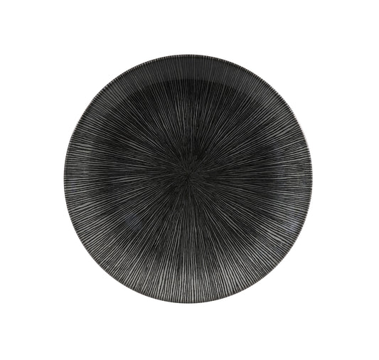 Studio Prints Agano Black Coupe Plate 26cm (Pack of 12)