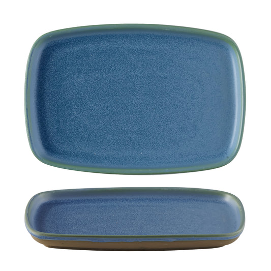 Emerge Oslo Blue Rectangular Plate 22cm x 15cm (Pack of 6)
