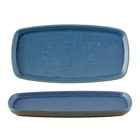 Emerge Oslo Blue Rectangular Plate 30cm x 14.7cm (Pack of 6)