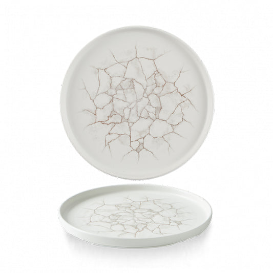 Kintsugi Agate Grey Walled Plate 26cm (Pack of 6)