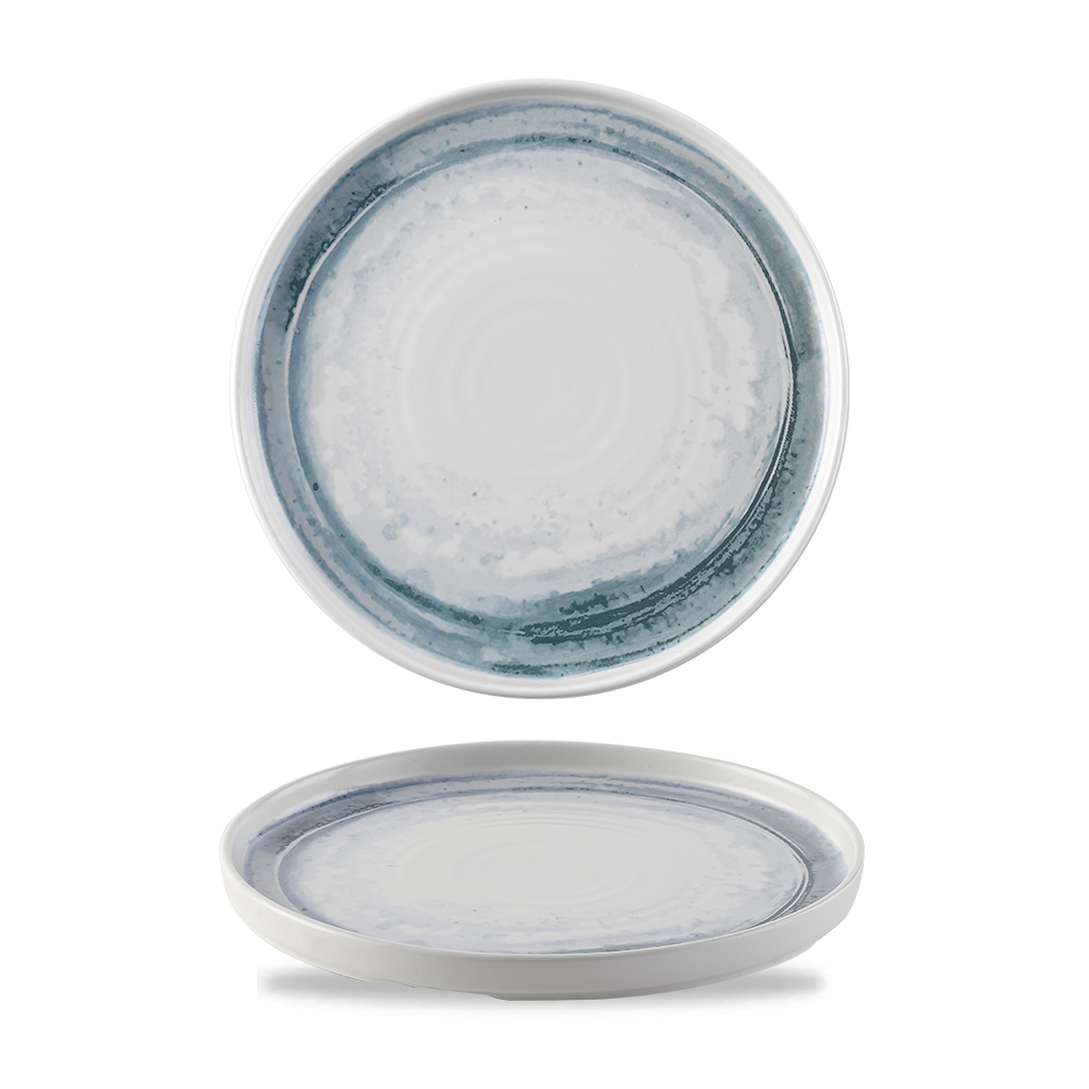 Churchill Finca Limestone Walled Plate - 26cm (Pack of 6) by Churchill  Walled Plate for commercial kitchens