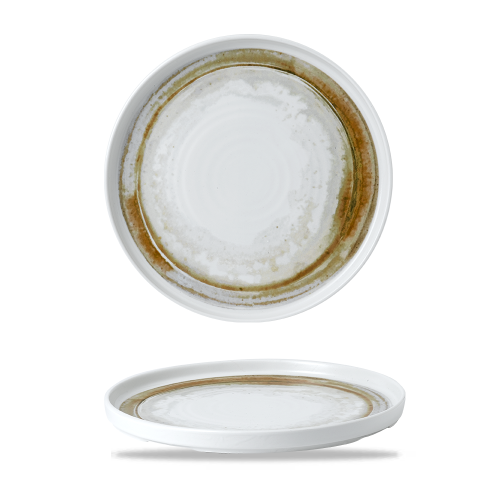 Churchill Finca Sandstone Walled Plate - 26cm (Pack of 6) by Churchill  Walled Plate for commercial kitchens