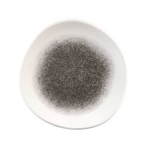Raku Quartz Black Organic Round Plate 26.4cm (Pack of 12)