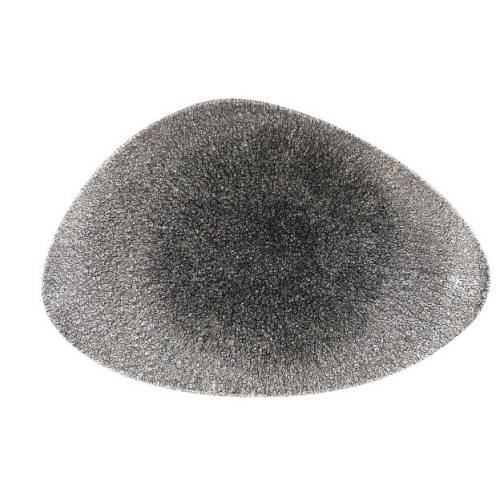 Churchill Raku Quartz Black Chef's Triangle Plate 30 x 20cm (Pack of 6) by Churchill  Plates for commercial kitchens