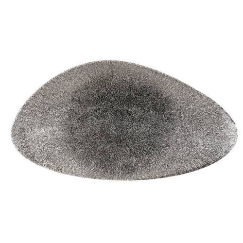 Raku Quartz Black Chef's Triangle Plate 35 x 19cm (Pack of 6)