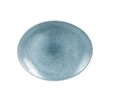 Raku Topaz Blue Oval Coupe Plate 31.7 x 25.5cm (Pack of 12)