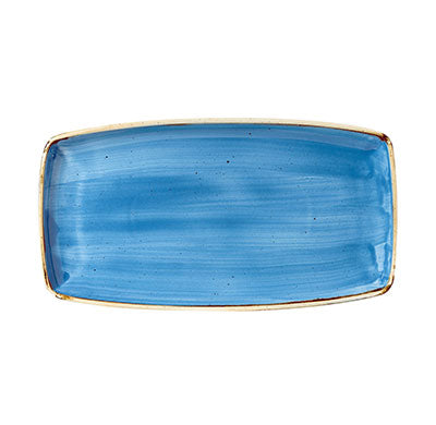 Cornflower Blue Oblong Plate - 29.5 x 15cm (Pack of 12)
