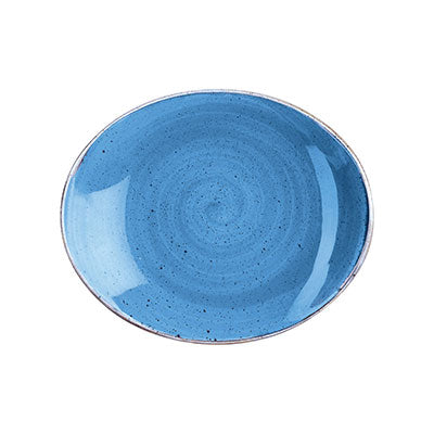 Cornflower Blue Oval Plate - 19.2cm (Pack of 12)