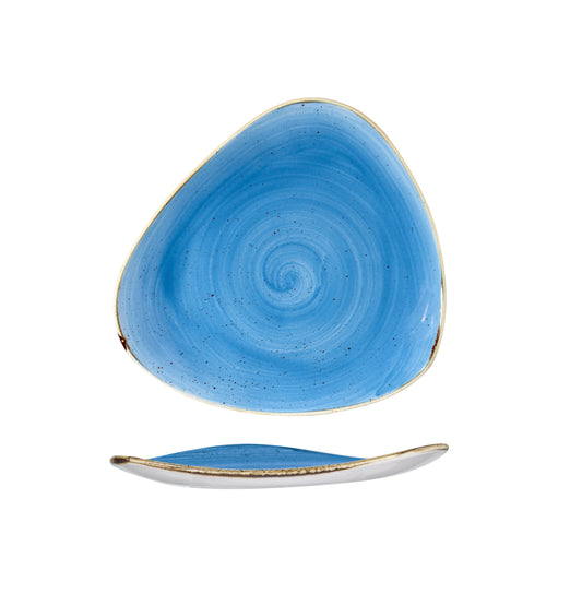 Cornflower Blue Triangle Plate - 26.5cm (Pack of 12)