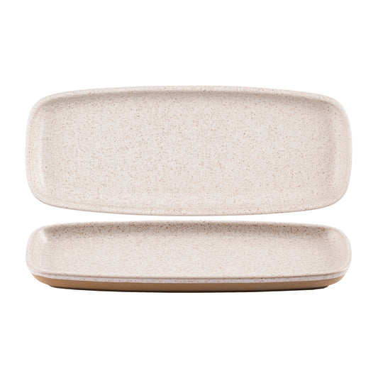 Churchill CC-SEBW-EP30.1 Emerge Speckled White Rectangular Plate 30 × 14.7cm (Pack of 6)