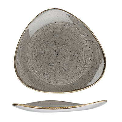 Churchill Peppercorn Grey Triangle Plate - 31.1cm (Pack of 6) by Churchill  Triangle Plate for commercial kitchens