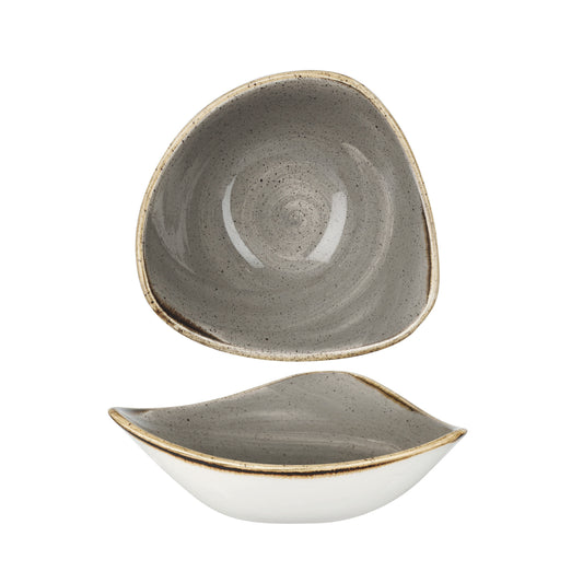Peppercorn Grey Triangle Bowl - 15.3cm (Pack of 12)