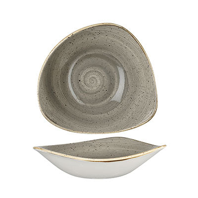 Churchill Peppercorn Grey Triangle Bowl - 23.5cm (Pack of 12) by Churchill  Triangle Bowl for commercial kitchens