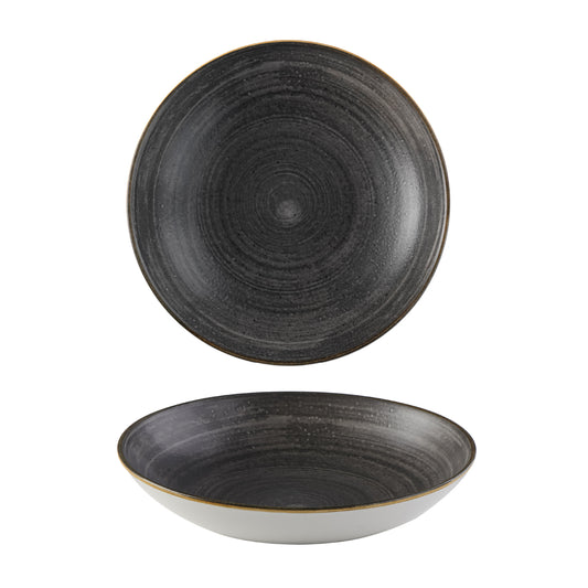 Churchill Stonecast Raw Black Coupe Bowl - 18.2cm (Pack of 12) by Churchill  Coupe Bowl for commercial kitchens