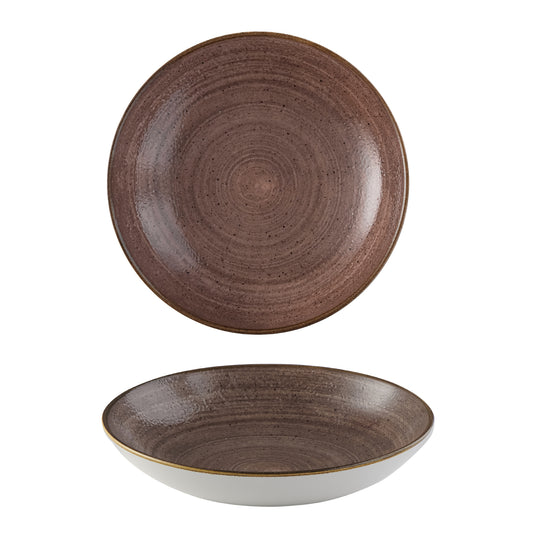Stonecast Raw Brown Coupe Bowl - 18.2cm (Pack of 12)