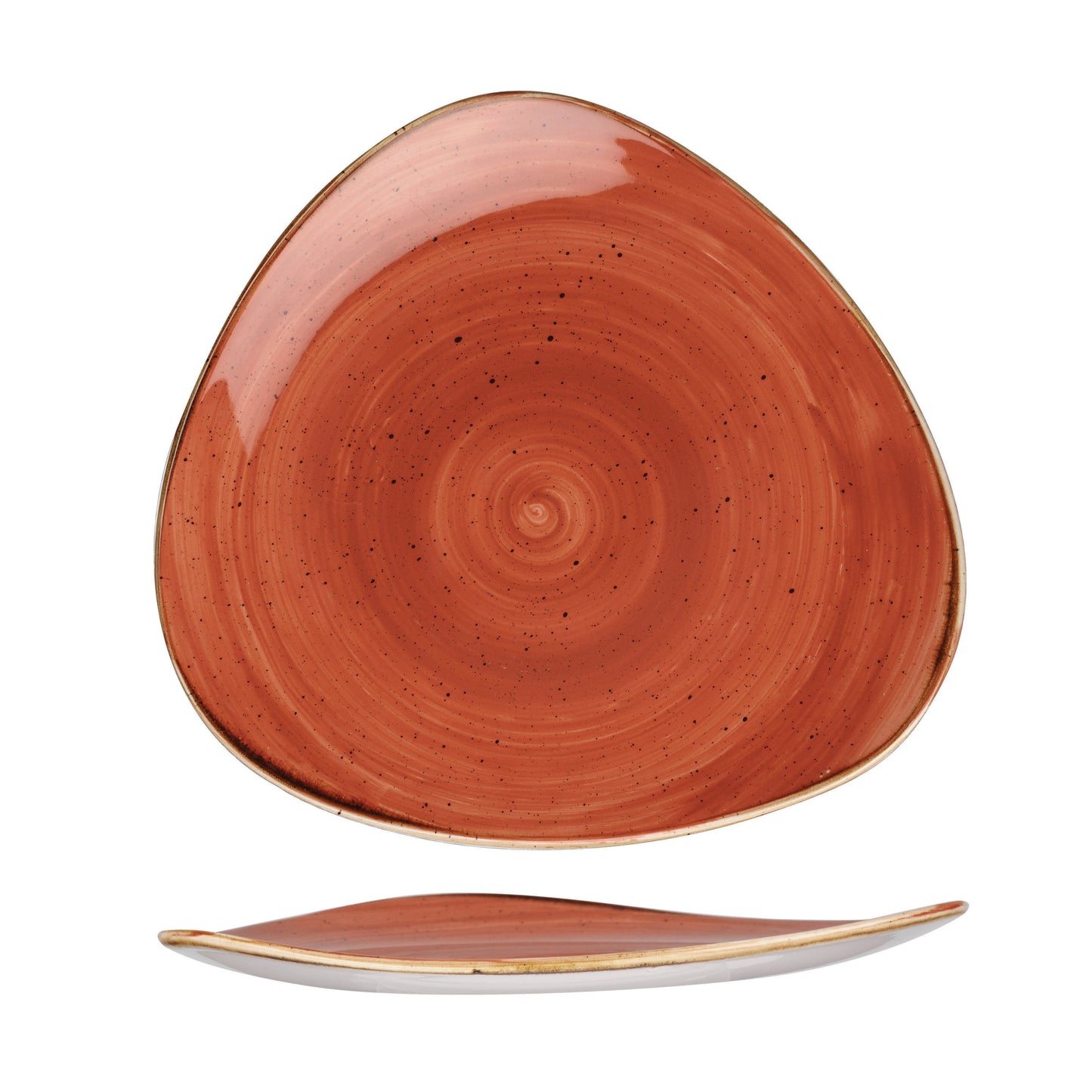 Churchill Spiced Orange Triangle Plate - 19.2cm (Pack of 12) by Churchill  Triangle Plate for commercial kitchens
