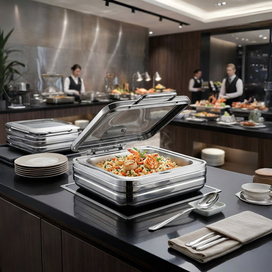 Electro Chef CDI2002 Luxeline Square Induction Chafing Dish 6L
