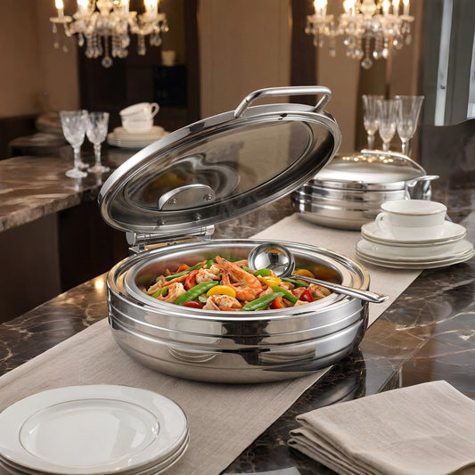 Electro Chef CDI2003 Luxeline Round Induction Chafing Dish 6L