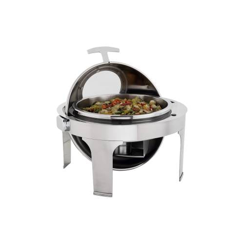Round Roll-Top Chafer - 6.8Lt with Window