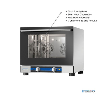 Pidom Marconi Manual Convection Oven - No Humidity (4-Tray, 3.3kW)