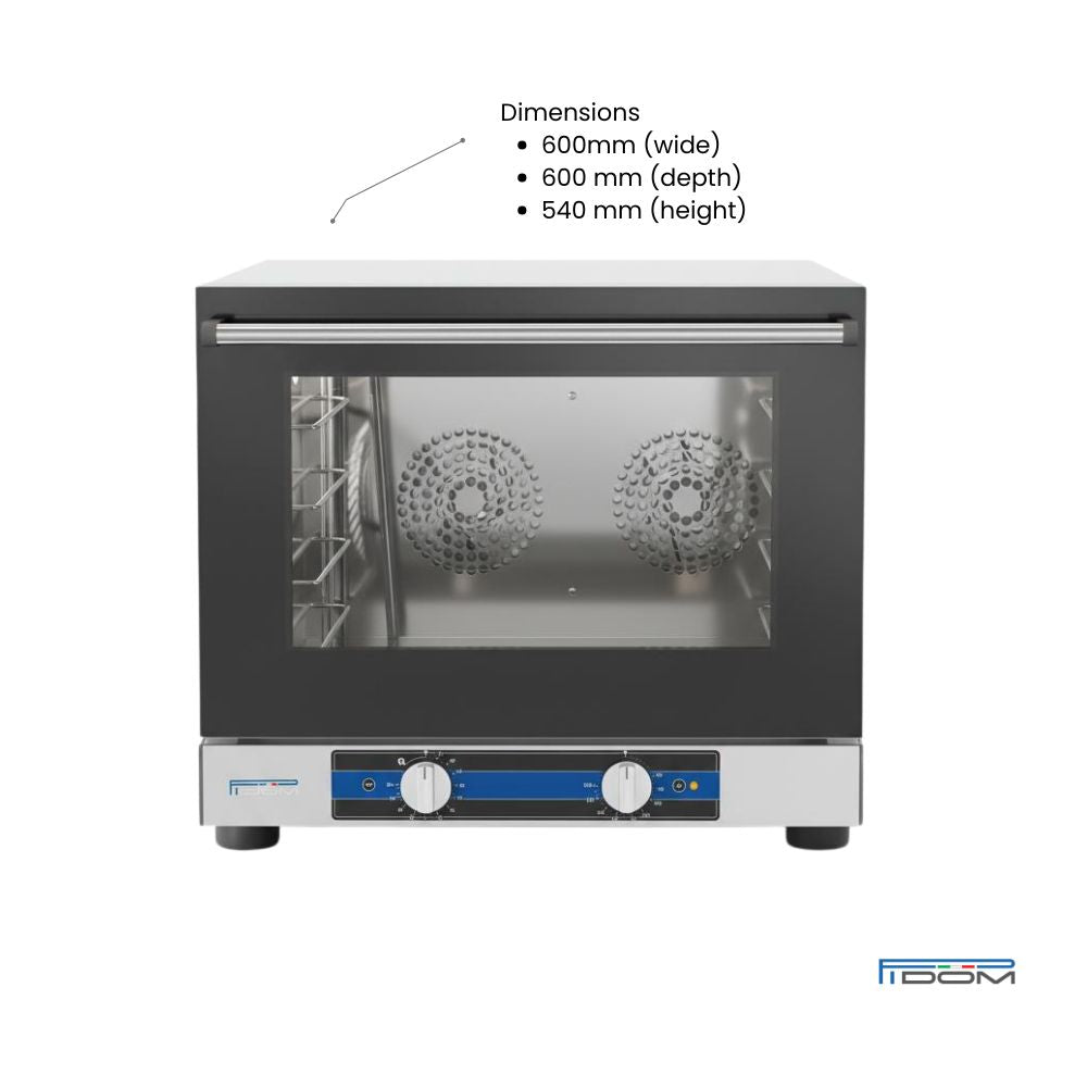 Pidom Marconi Manual Convection Oven - No Humidity (4-Tray, 3.3kW)