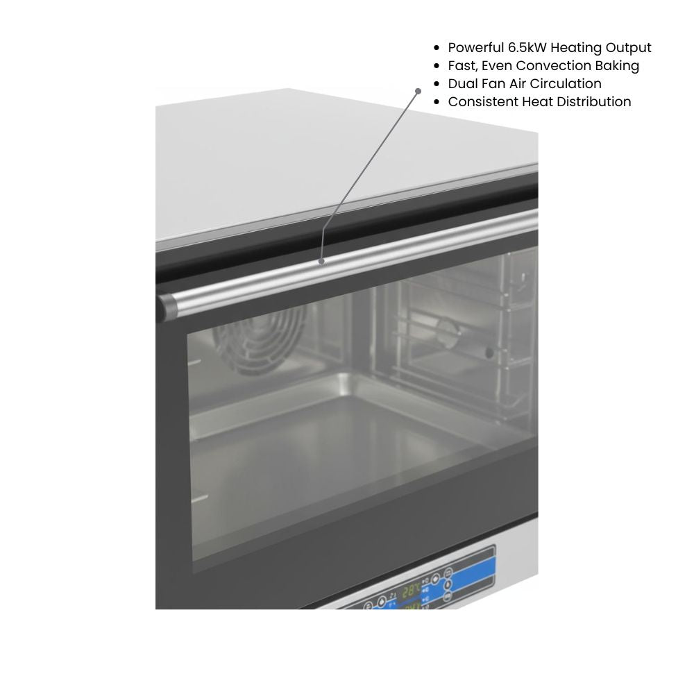 Pidom Marconi Manual Convection Oven with Humidity – 4 Tray