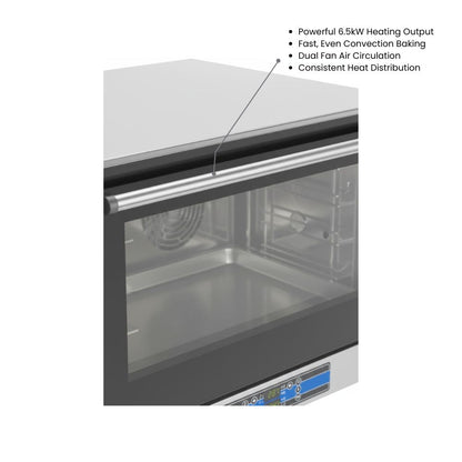 Pidom Marconi Manual Convection Oven with Humidity – 4 Tray