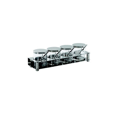 Tiger Condiment Set - Stainless Steel - 4 Jars & Tray by Tiger  Condiment Set for commercial kitchens