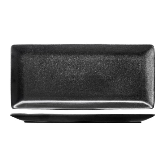 Tempest Black Rectangular Tray 37x16cm (Pack of 12)