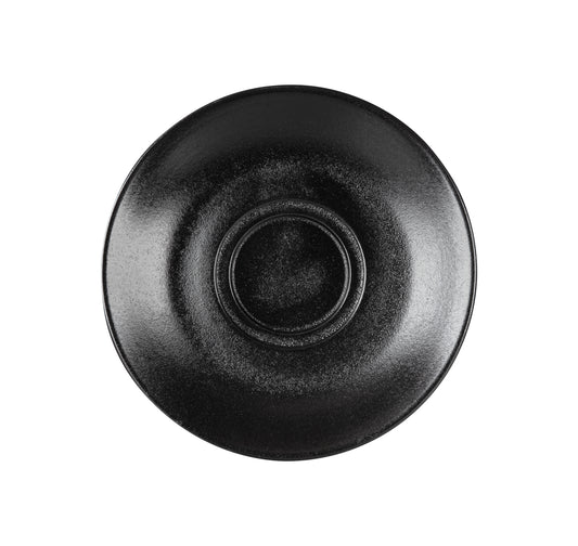 Tempest Black Double Well Saucer 15cm (Pack of 24)
