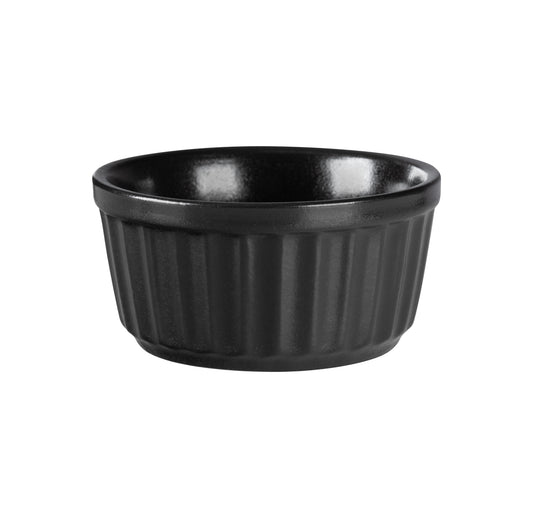 Tempest Black Ribbed Ramekin 9cm (Pack of 24)