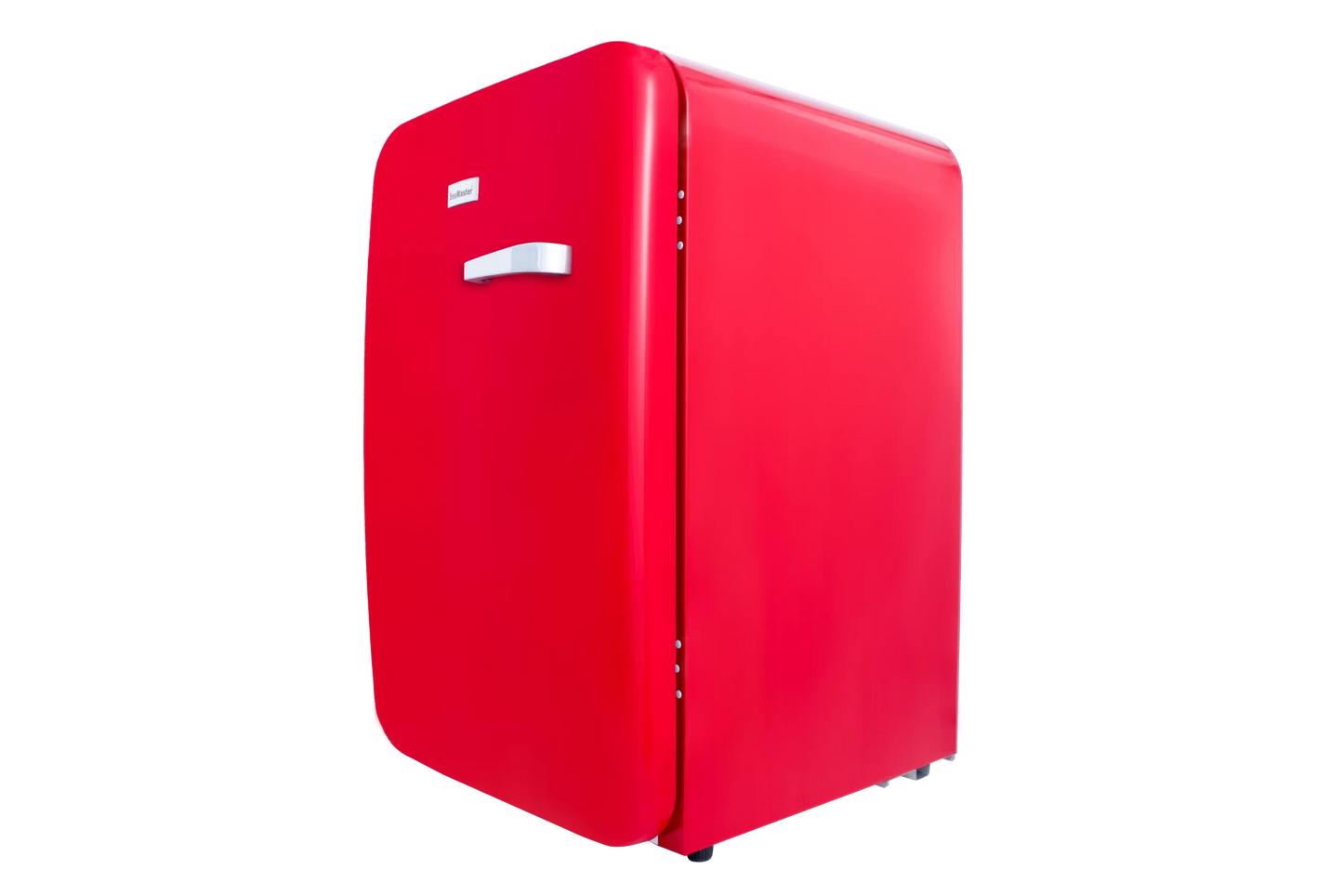 SnoMaster - 115L Solid Door Under-Counter Retro Beverage Cooler - Red (DBQ-220R)