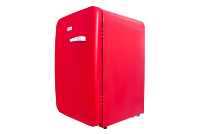 SnoMaster - 115L Solid Door Under-Counter Retro Beverage Cooler - Red (DBQ-220R)