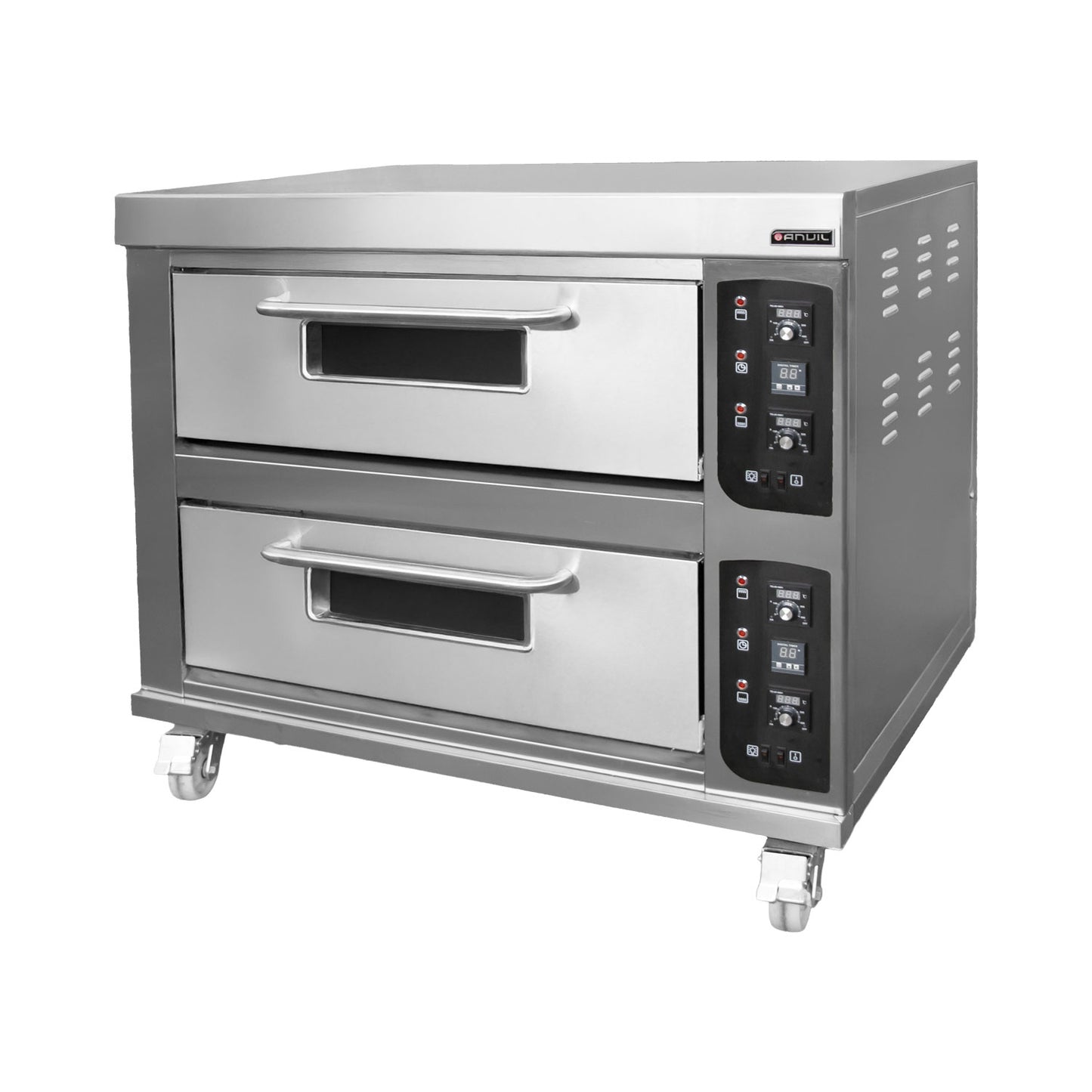 Anvil Double Deck Electric Deck Oven – 4 Tray Commercial Baking Oven (13.2kW, 3-Phase)