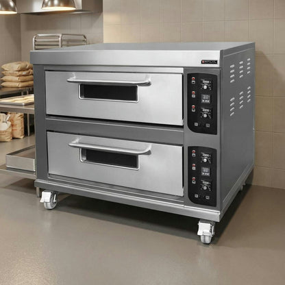 Anvil Double Deck Electric Deck Oven – 4 Tray Commercial Baking Oven (13.2kW, 3-Phase)