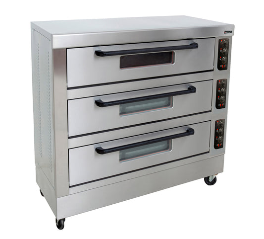 Anvil Deck Oven - Triple Deck, 9-Tray Commercial Baking Oven