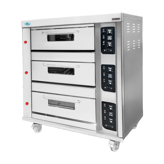 Anvil Triple Gas Deck Oven – 6 Tray Commercial Baking Oven