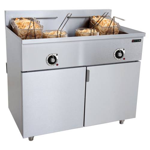 Anvil Double Tank Fish Fryer - 2 x 20L | 33kW Electric