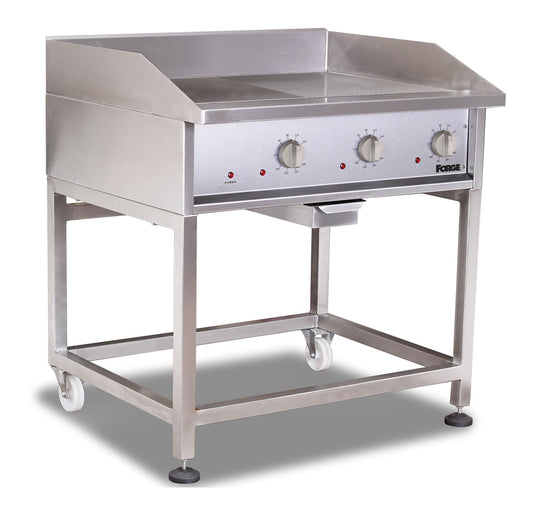 Heavy Duty Floor Standing Griller - Half Flat / Half Ribbed (Electric, 900mm)