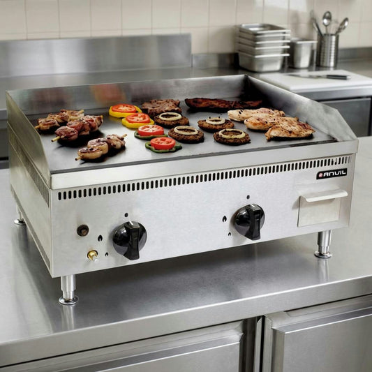 Flat Top Grill Anvil – Gas Flat Plate 600mm | Commercial LPG Griddle