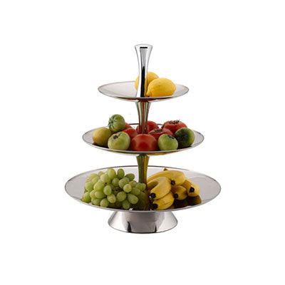 Fruit Stand - 3-Tier - Stainless Steel - D375mm