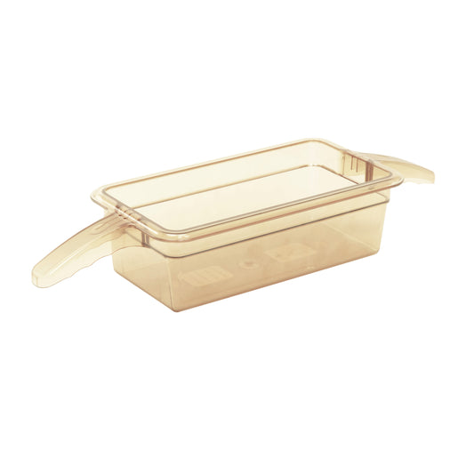 Cambro High Heat 1/3 GN Pan with Double Handle -Amber (100mm Deep) by Cambro  Commercial catering equipment