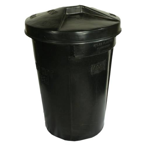 REFUSE BIN BLACK - WITH LID