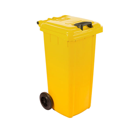 Mobile Refuse Bin 240Lt Yellow (Plastic Waste) by Other Brands  Commercial catering equipment